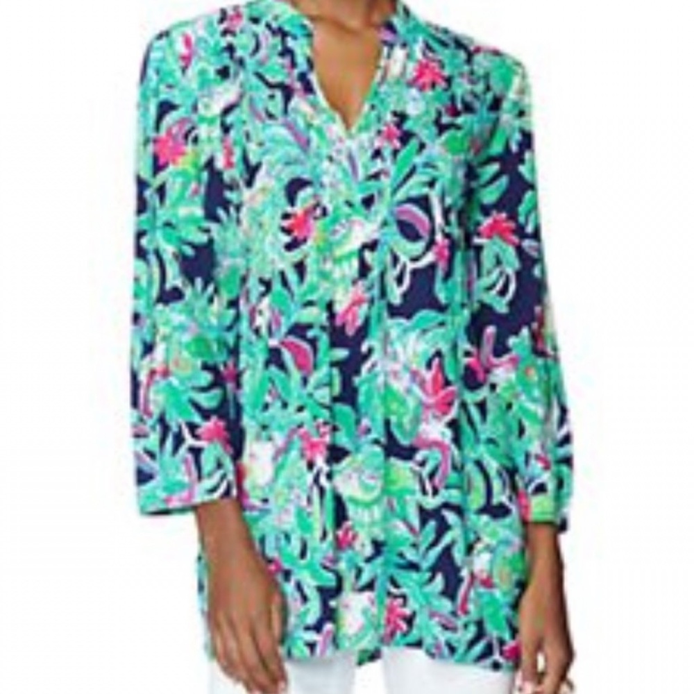 Lilly Pulitzer Sarasota Tunic Top Trunk Show - Picture 3 of 5